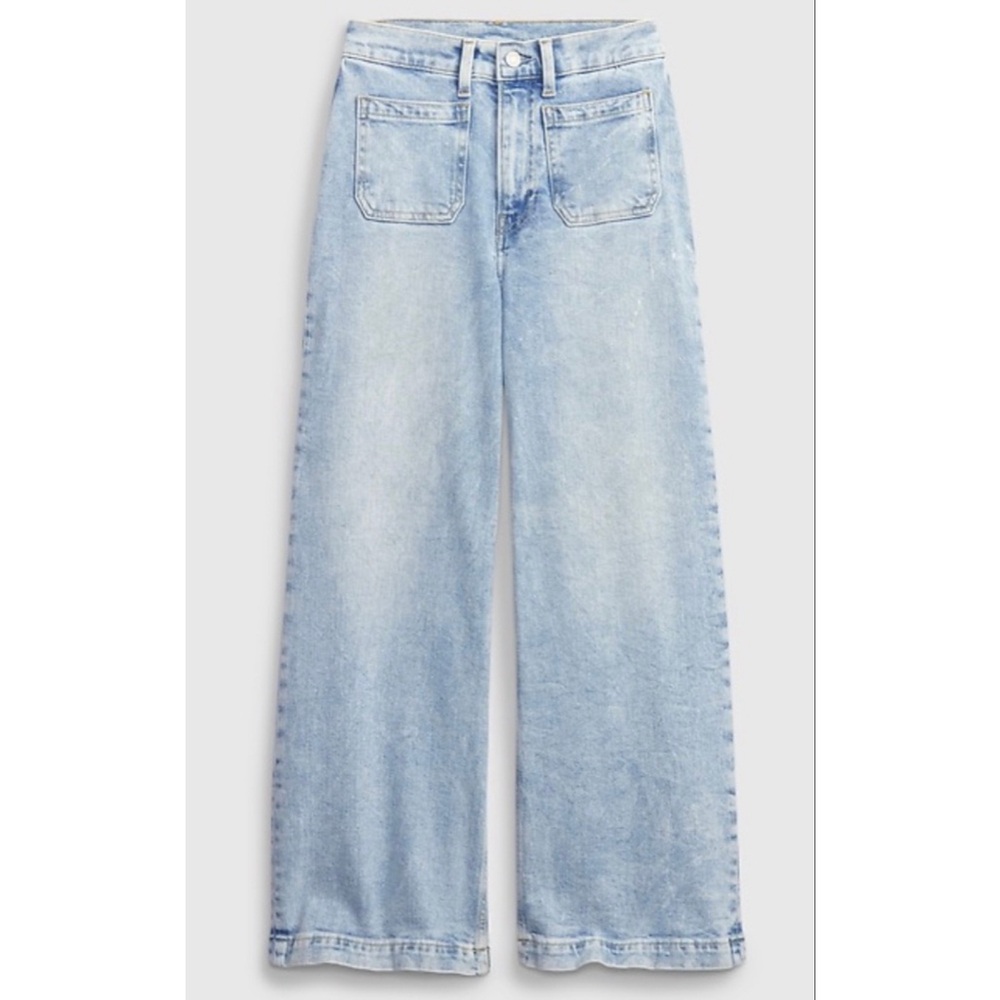 Women's GAP Light Blue High Rise Stride Ankle Wide Leg Jeans 25 - Picture 1 of 4